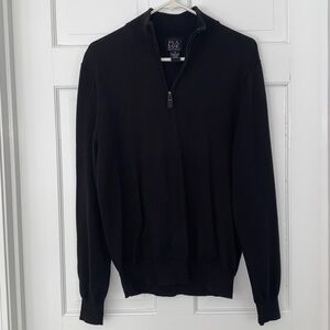 Jos. A. Bank Black Zip Up Sweater
